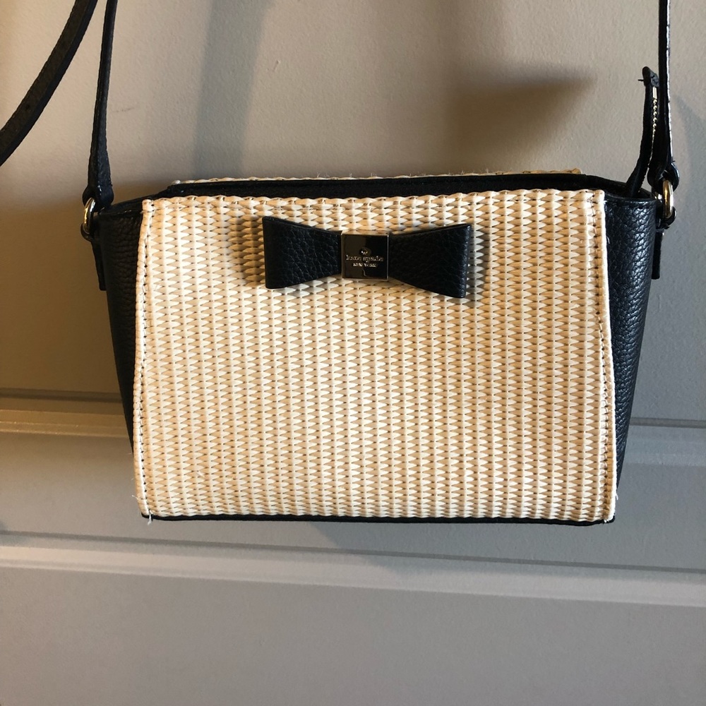 Kate Spade Sienna Renny Straw and Bow Bag